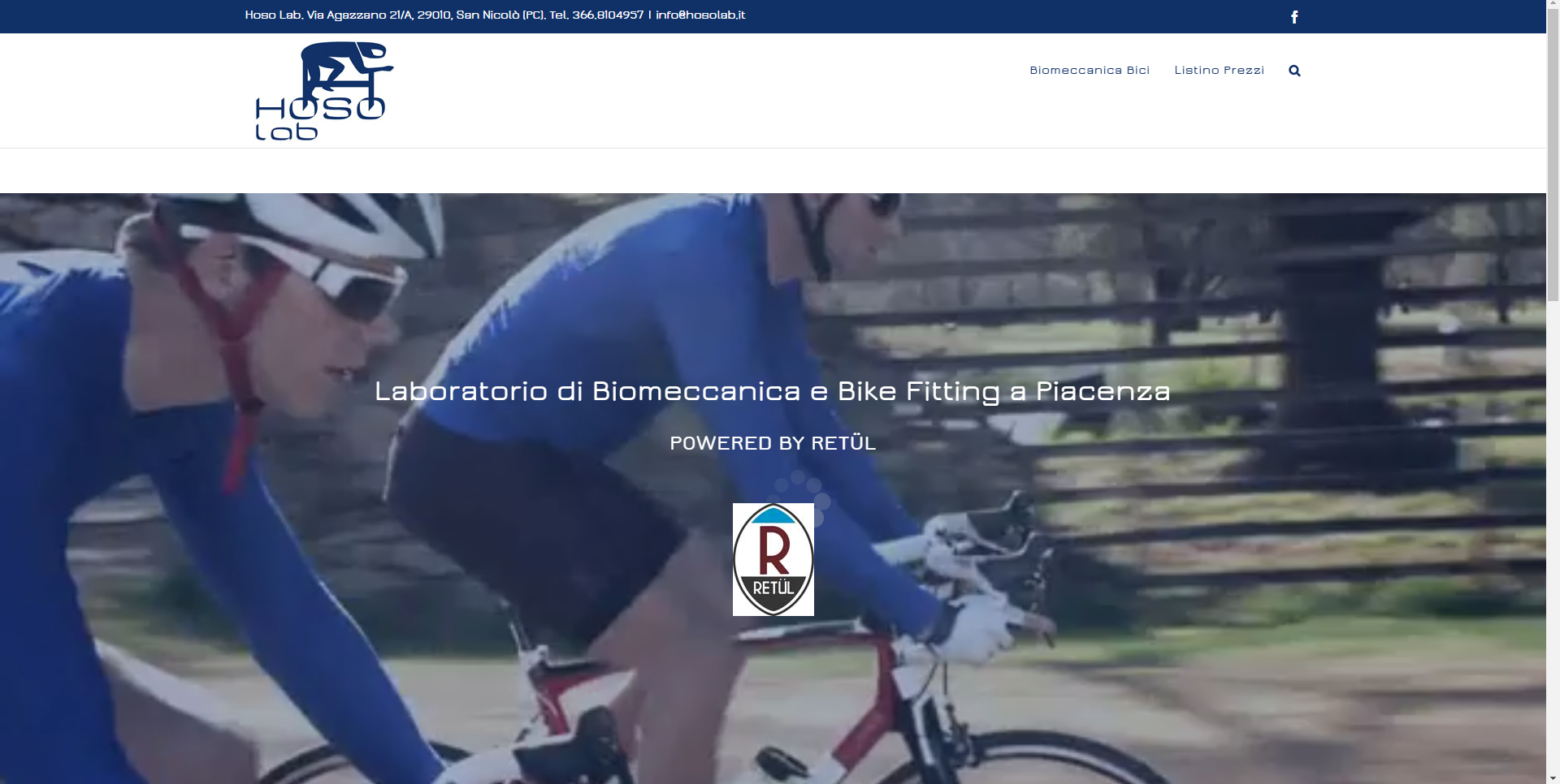 Hoso Lab Sito Web Geofelix Hoso Lab bike fitting Piacenza Geofelix