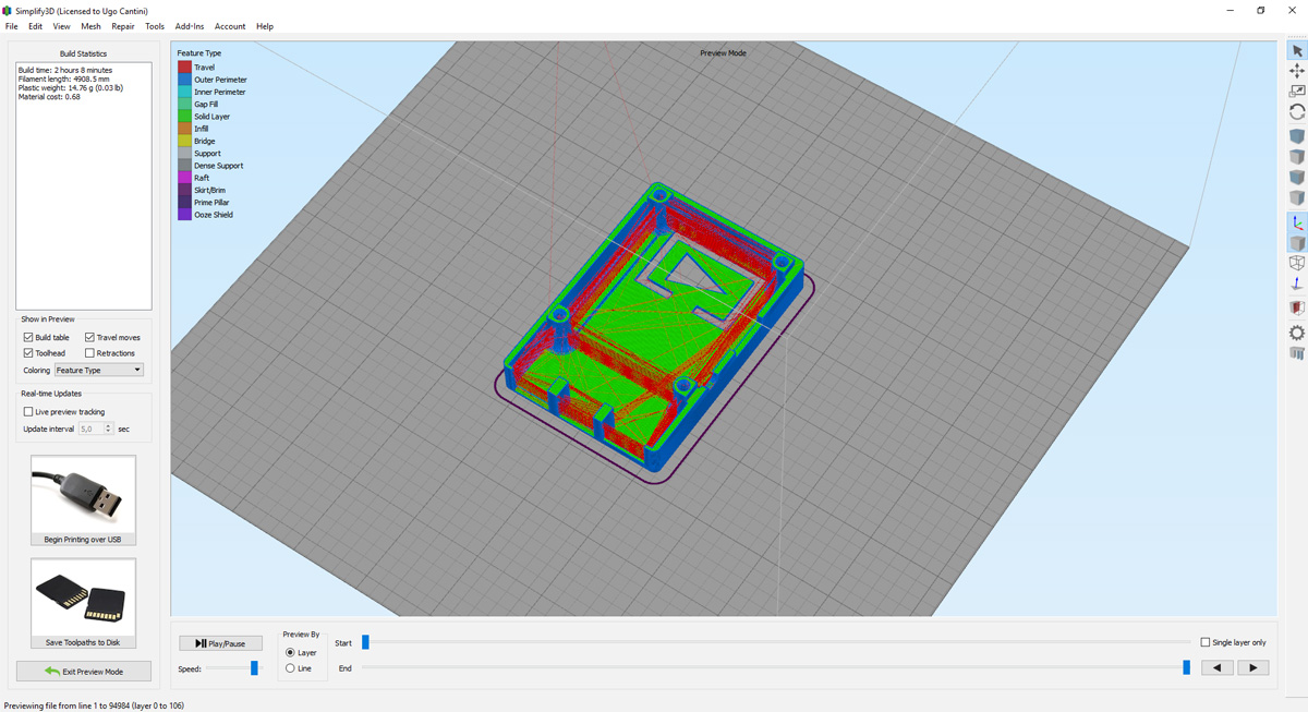 RaspberryCaseOttimizzazione3D Modellazione e stampa 3D Geofelix